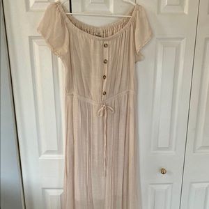 Cream colored maxi-dress